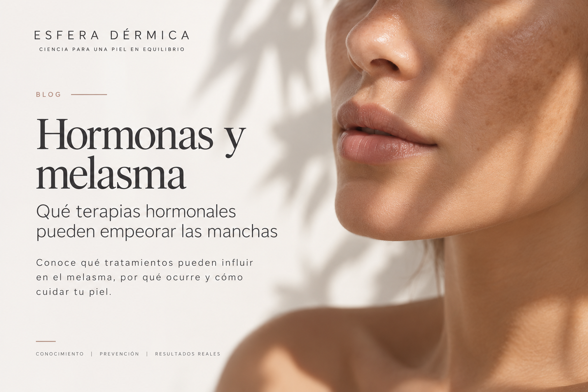 Hormonas y melasma: qué terapias hormonales pueden empeorar las manchas